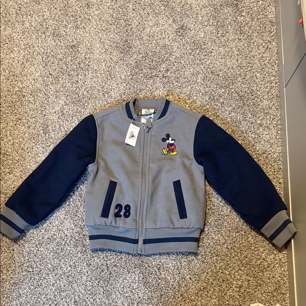 Disney Gray and Navy Mickey Mouse Jacket